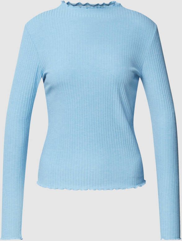 Only Shirt met lange mouwen en golvende zoom