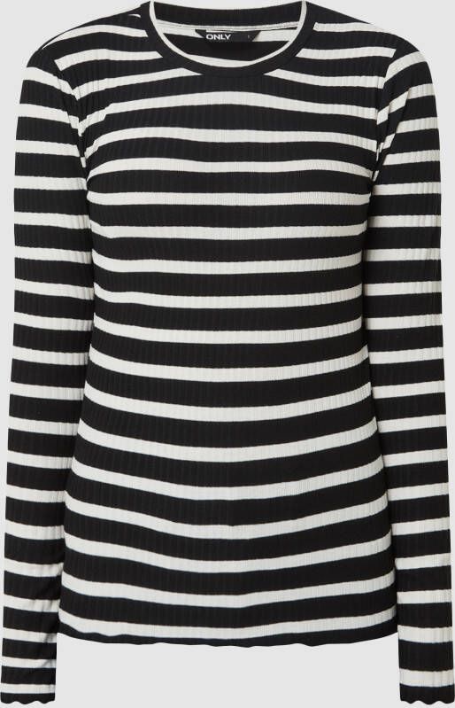 Only Shirt met lange mouwen en streepmotief model 'Emma'