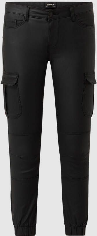 Only Imitatieleren broek ONLMISSOURI REG ANK COATED PNT