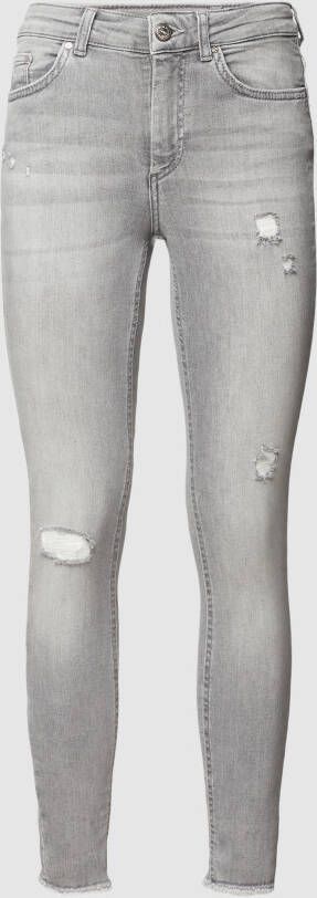 Only Skinny fit jeans ONLBLUSH MID SK AK RW DST DNM REA724NOOS met destroyed-effect