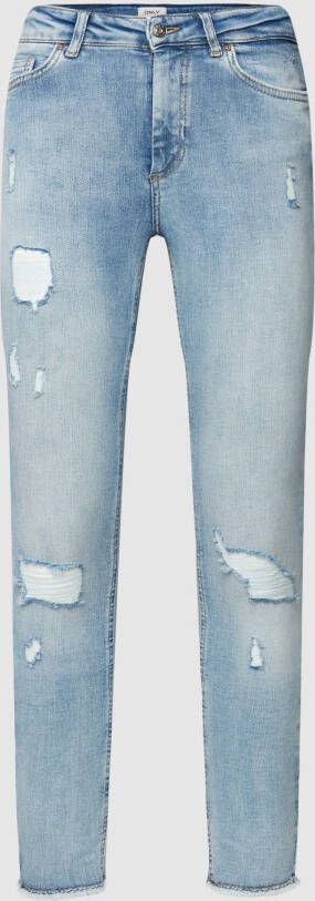 Only Skinny fit jeans met labelpatch model 'BLUSH'