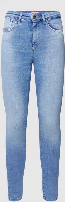Only Skinny fit jeans met labelpatch model 'POWER LIFE'