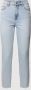 ONLY cropped high waist straight leg jeans ONLEMILY light blue denim regular - Thumbnail 4