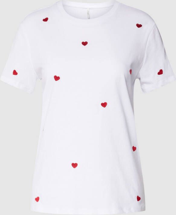 Only Shirt met korte mouwen ONLKETTY LIFE S S O-NECK TOP JRS NOOS