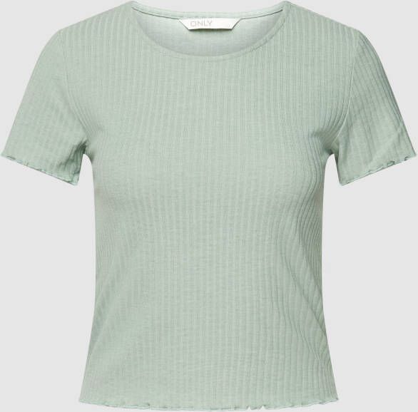 Only Shirt met ronde hals ONLEMMA S S SHORT TOP NOOS JRS