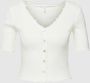 Only Shirt met korte mouwen ONLLAILA S S BUTTON TOP JRS - Thumbnail 1