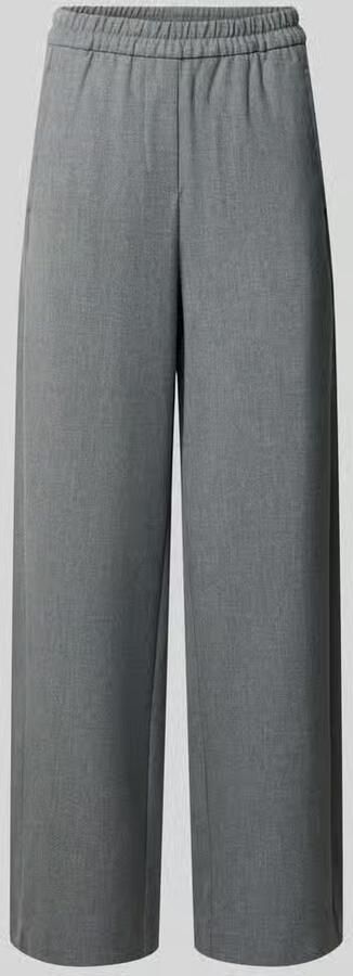 Opus Barrel leg broek met elastiek van viscosemix