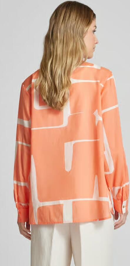 Opus Grafische Print Lange Mouw Blouse Multicolor Dames