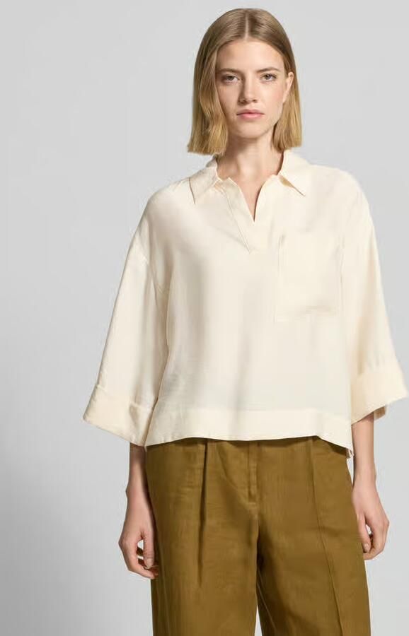 Opus Blouse met borstzak en V-hals model 'Felmara' - Foto 3