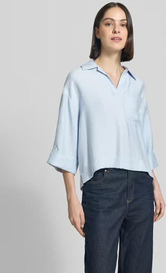 Opus Blouse met borstzak en V-hals model 'Felmara' - Foto 4