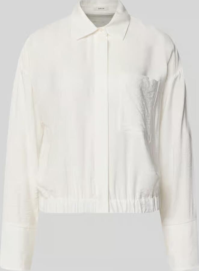 Opus blouse met lange mouwen met borstzak model 'Frace'