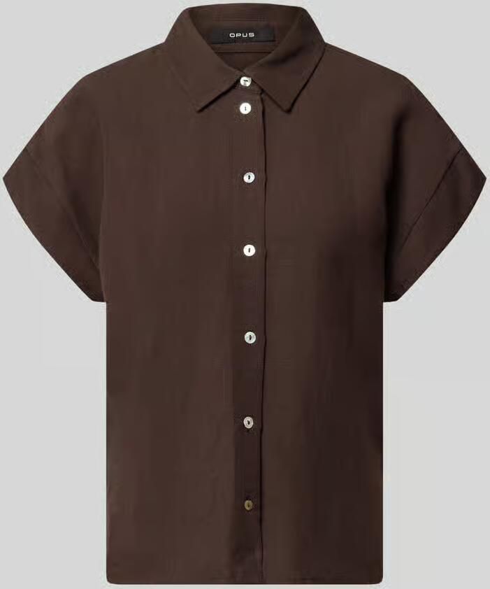 Opus Blouse met linnen en overhemdkraag model 'Falvia' - Foto 2