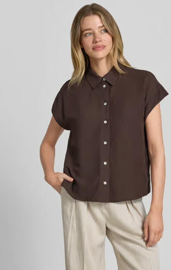 Opus Blouse met linnen en overhemdkraag model 'Falvia' - Foto 2