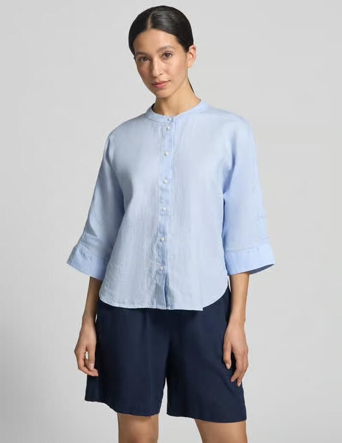 Opus Blouse van linnen met trompetmouwen model 'Fulis' - Foto 2