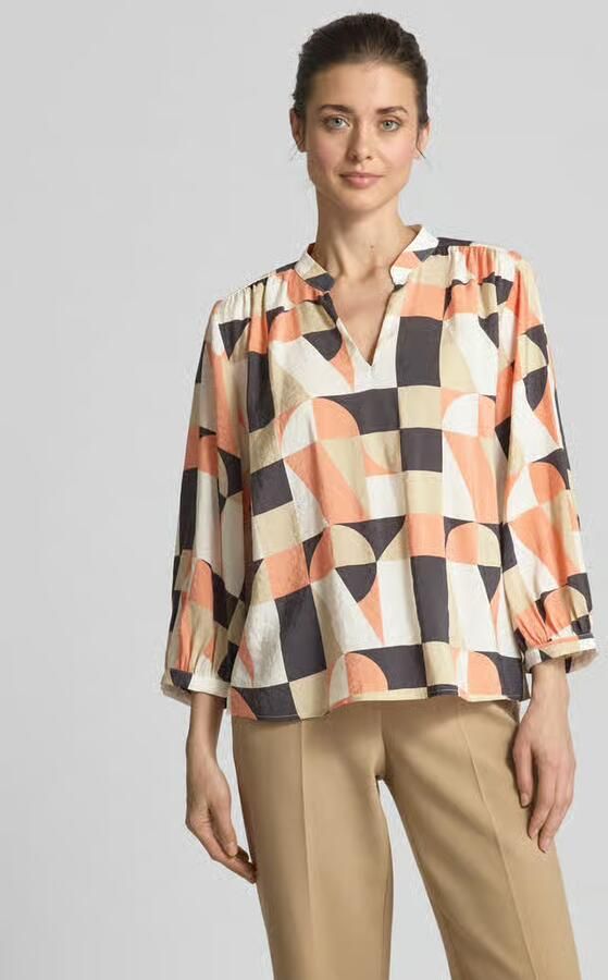 Opus Blouse met lange mouwen en Falinde-detail Multicolor Dames - Foto 6
