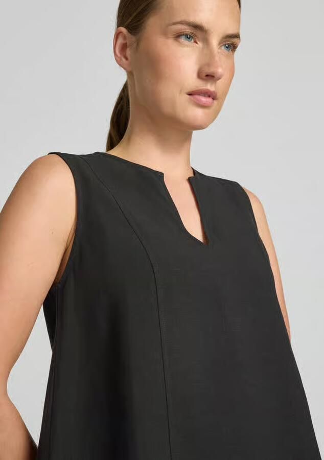 Opus Blousetop van mix van viscose en linnen model 'Fazil'