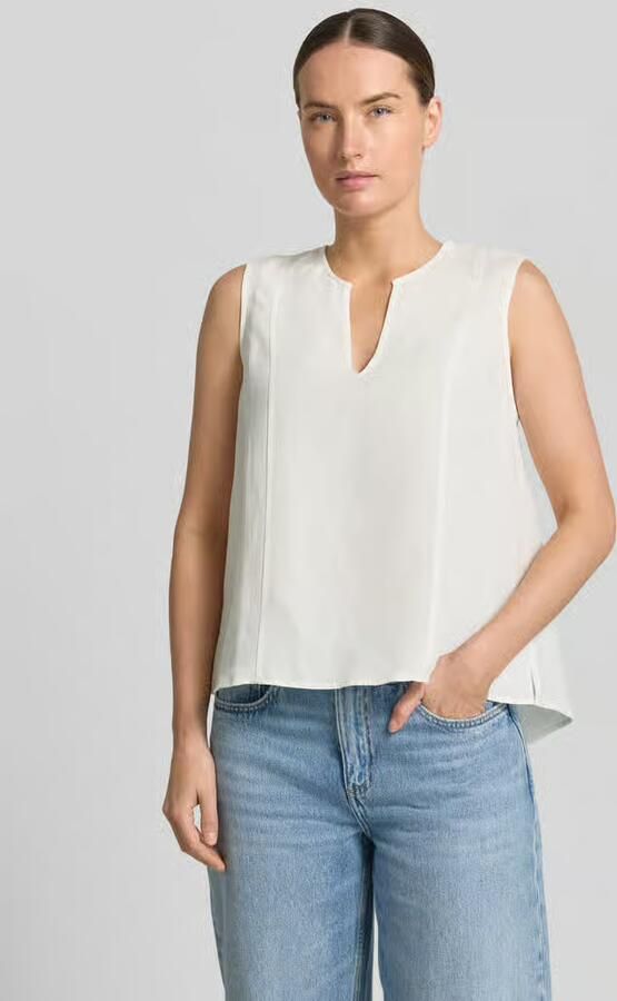 Opus Blousetop van mix van viscose en linnen model 'Fazil' - Foto 2