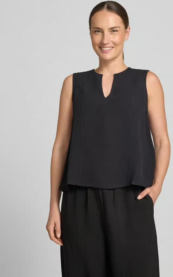 Opus Blousetop van mix van viscose en linnen model 'Fazil' - Foto 4