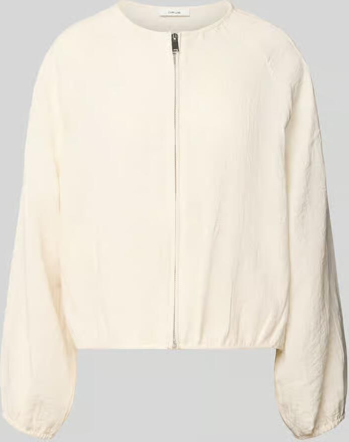 Opus Blouson van viscosemix met ronde hals model 'Jarosa' - Foto 2