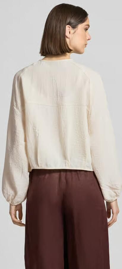 Opus Blouson van viscosemix met ronde hals model 'Jarosa'