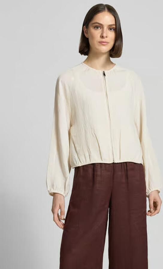 Opus Blouson van viscosemix met ronde hals model 'Jarosa' - Foto 4