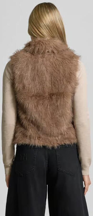 Opus Slim Fit bodywarmer met imitatiebontlook model 'Wafury' - Foto 3