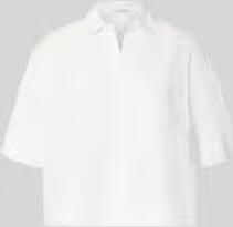 Opus boxy fit blouse met korte mouwen van pure katoen model 'Filsona'