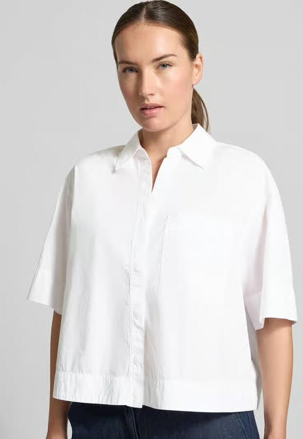 Opus boxy fit blouse met korte mouwen van pure katoen model 'Filsona' - Foto 2