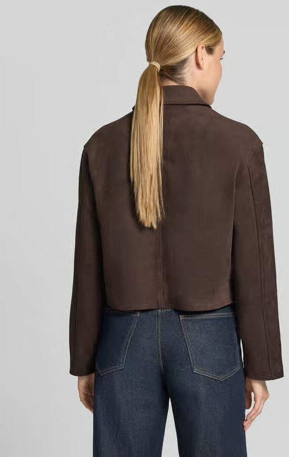 Opus boxy fit jack met platte kraag model 'Henso' - Foto 2