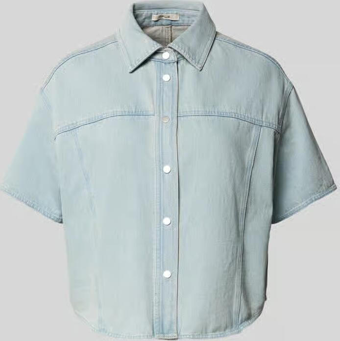 Opus Boxy fit jeansblouse met 1 2-mouwen model 'Ferluna breath' - Foto 2