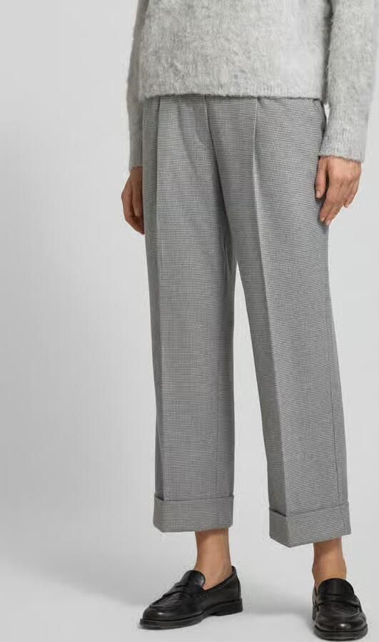 Opus Broek met omslag en persplooien model 'Maikito Pepita' - Foto 3