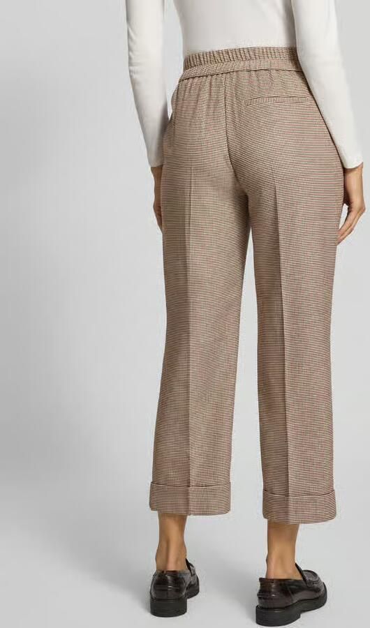 Opus Broek met omslag en persplooien model 'Maikito Pepita'