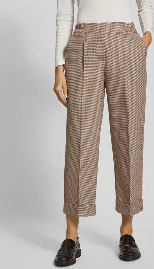 Opus Broek met omslag en persplooien model 'Maikito Pepita' - Foto 2