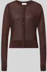 Opus Gebreid jack met ronde hals model 'Desela'