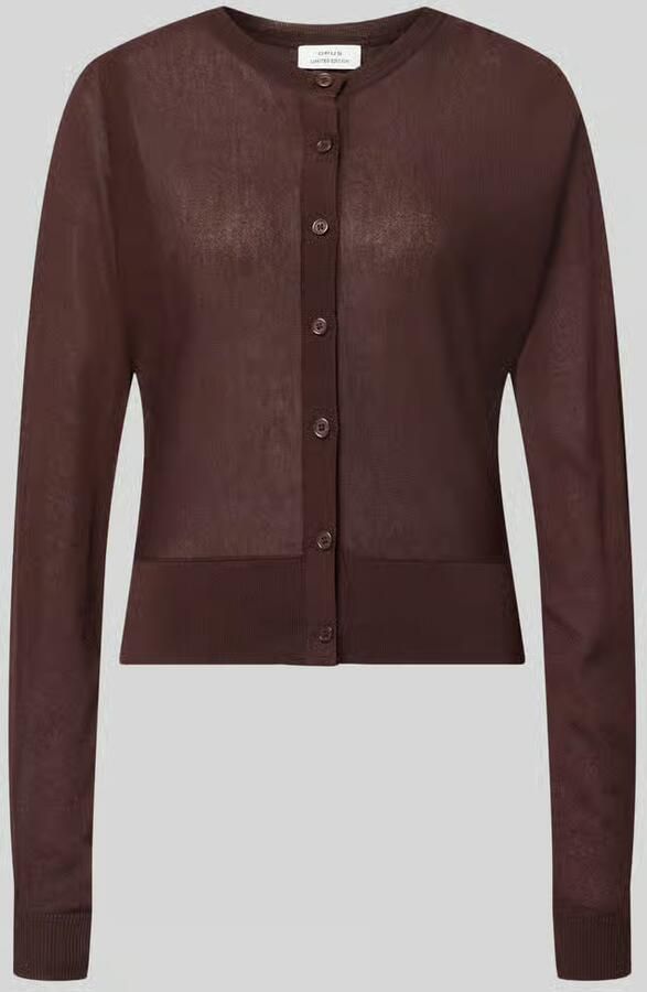 Opus Gebreid jack met ronde hals model 'Desela' - Foto 2