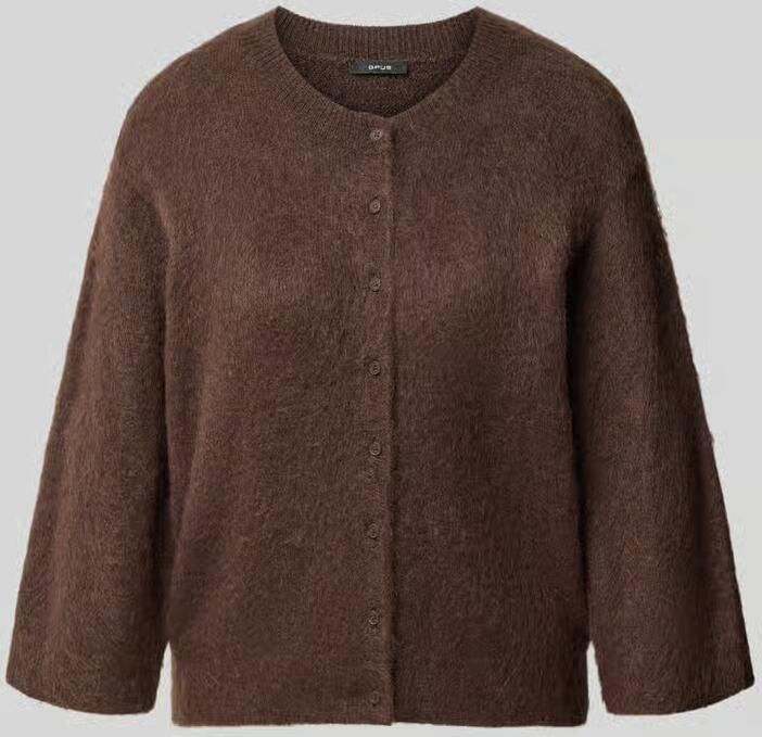Opus Gebreid jack van mix van wol en mohair model 'Disille'
