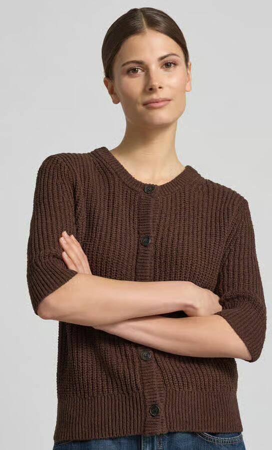 Opus Gebreid shirt met 1 2-mouwen model 'Donousa'