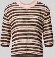 Opus Gebreid shirt met 3 4-mouw model 'Punny'