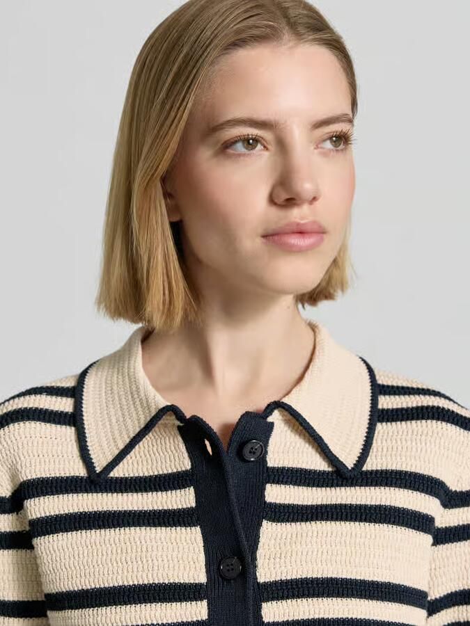 Opus Gebreid shirt met knoopsluiting model 'Dertiny'