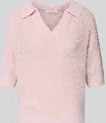 Opus Gebreid shirt met platte kraag model 'Posilly'