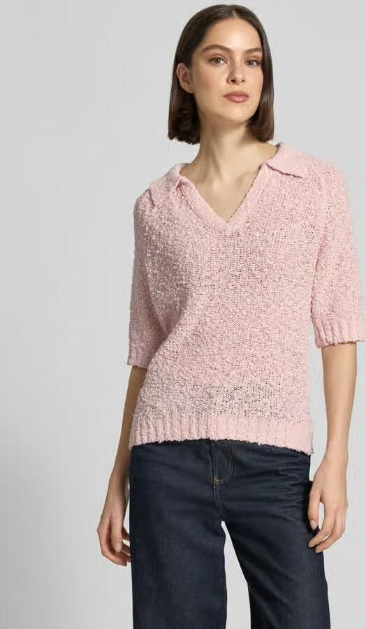 Opus Gebreid shirt met platte kraag model 'Posilly' - Foto 3