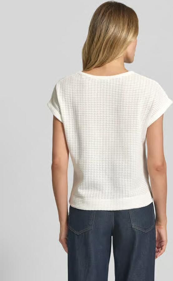 Opus Gebreid shirt met ronde hals model 'Sishell'