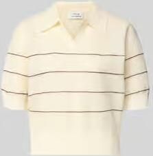 Opus Gebreid shirt van viscosemix met polokraag model 'Pringi'