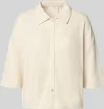 Opus Gebreid shirt van viscosemix met polokraag model 'Sitrica'