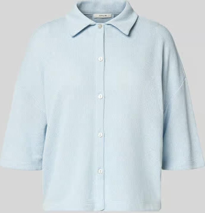 Opus Gebreid shirt van viscosemix met polokraag model 'Sitrica' - Foto 2