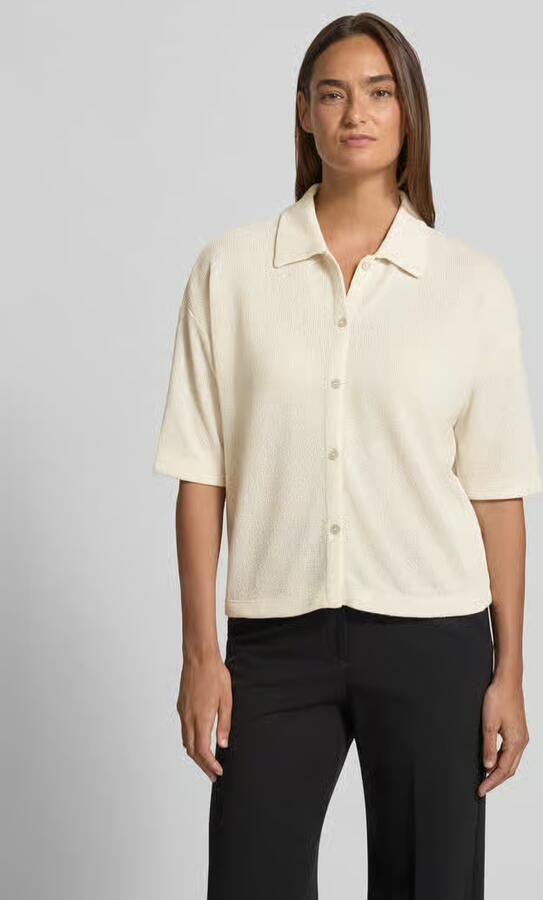 Opus Gebreid shirt van viscosemix met polokraag model 'Sitrica' - Foto 2