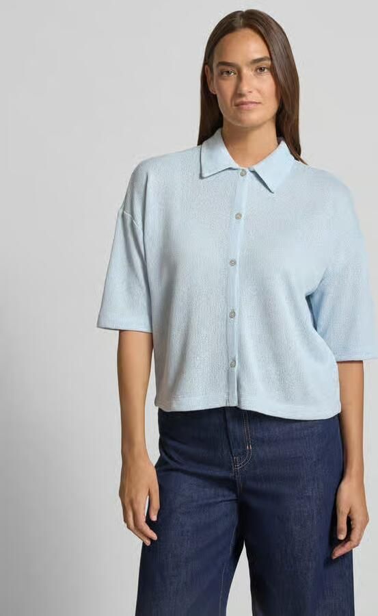 Opus Gebreid shirt van viscosemix met polokraag model 'Sitrica' - Foto 3