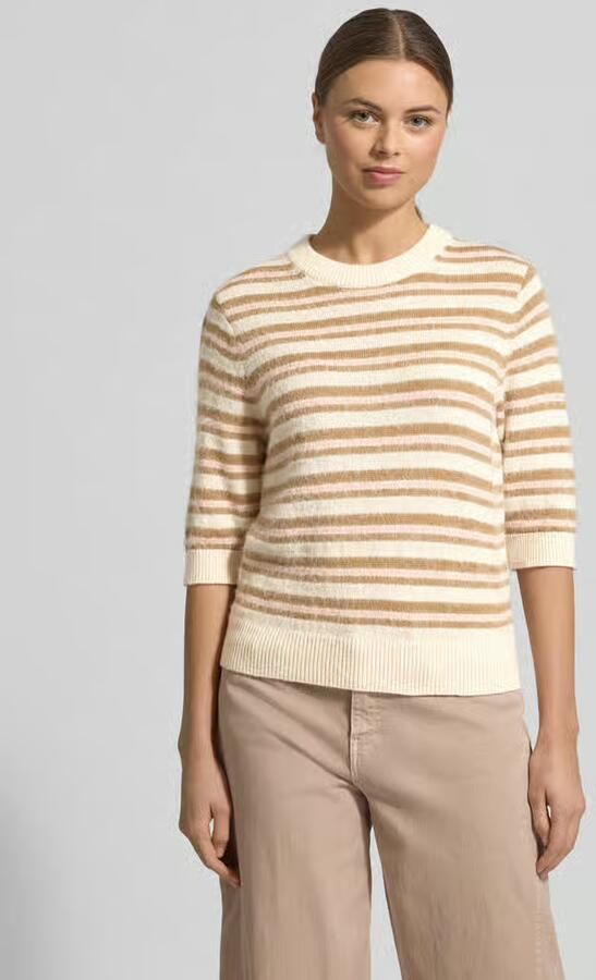 Opus Gebreide pullover met geribde boorden - Foto 4