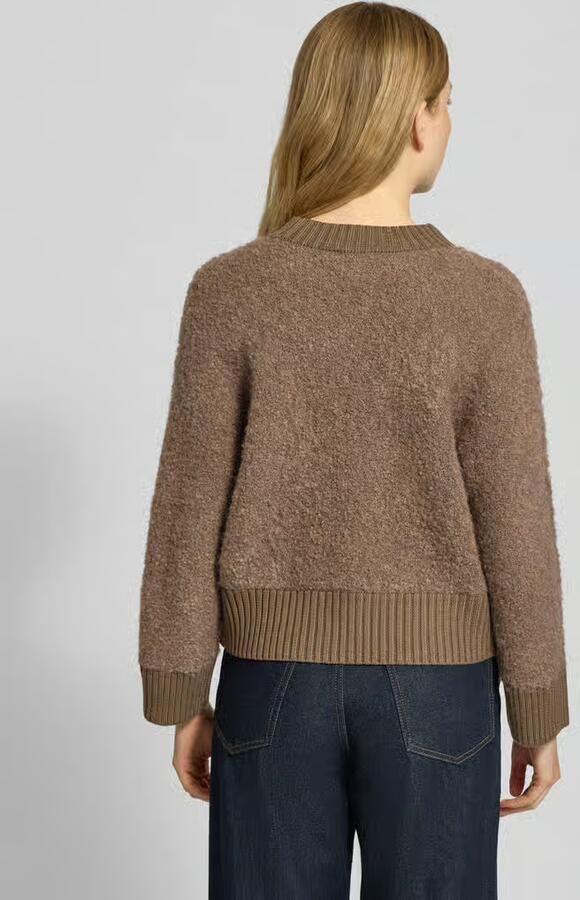Opus Gebreide pullover met ribboorden model 'Pennan'