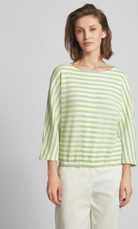 Opus Gebreide pullover met streepmotief model 'Guste' - Foto 3